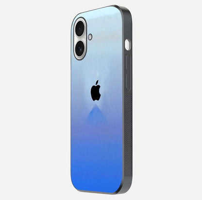 Gradient Apple Vibe Glass Case for iPhone 17 side-angle image showing reflection glow and elegant surface