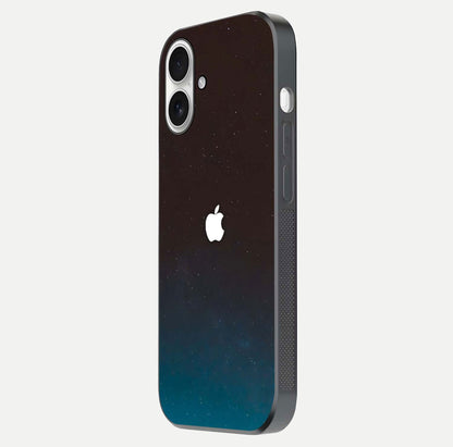 Green Emerald Apple Logo Glass Case for iPhone 17 side-angle image showing reflection polish and rich emerald hue