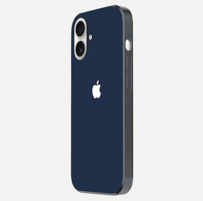 Minimal Apple Night Glass Case for iPhone 17 side-angle image showing sleek reflection and clean gloss