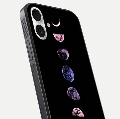Crimson All Planets Glass Case for iPhone 17 close-up highlighting planet details and reflection polish