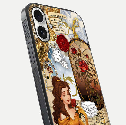 Golden Dream Belle Glass Case for iPhone 17 close-up angled shot showing gradient tones and reflection polish