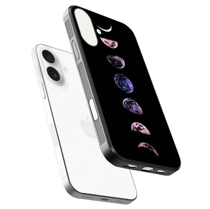 Crimson All Planets Glass Case for iPhone 17 floating mockup showing gloss depth and rich hues