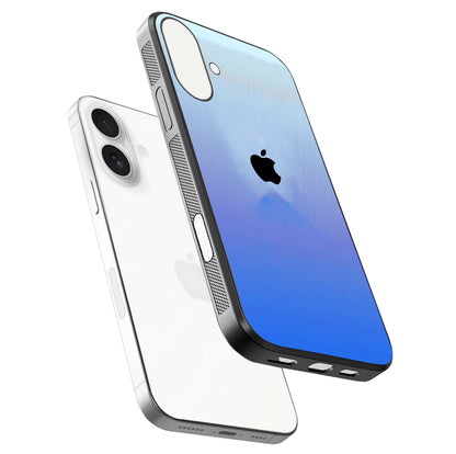 Gradient Apple Vibe Glass Case for iPhone 17 floating dual-view mockup showing gloss polish and gradient blend