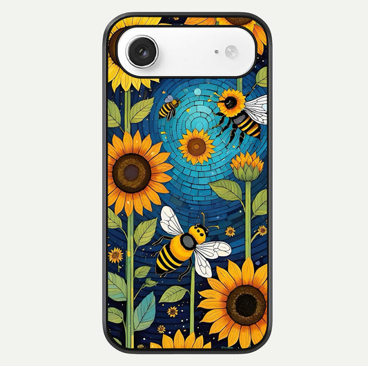 Bees & Sunflowers Glass Case For iPhone Air  by Custom World