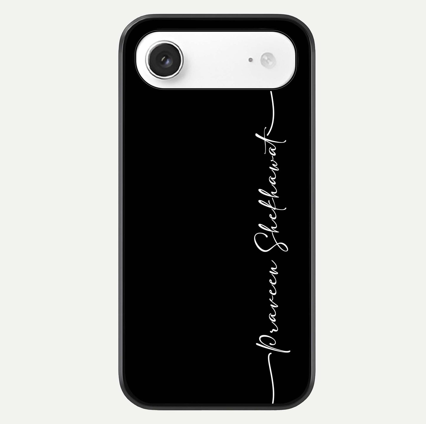 Black Tune Custom Name Glass Case For iPhone Air  by Custom World