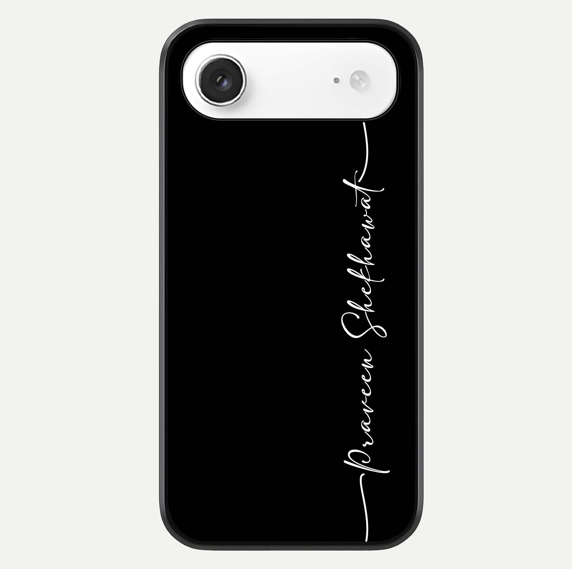 Black Tune Custom Name Glass Case For iPhone Air  by Custom World