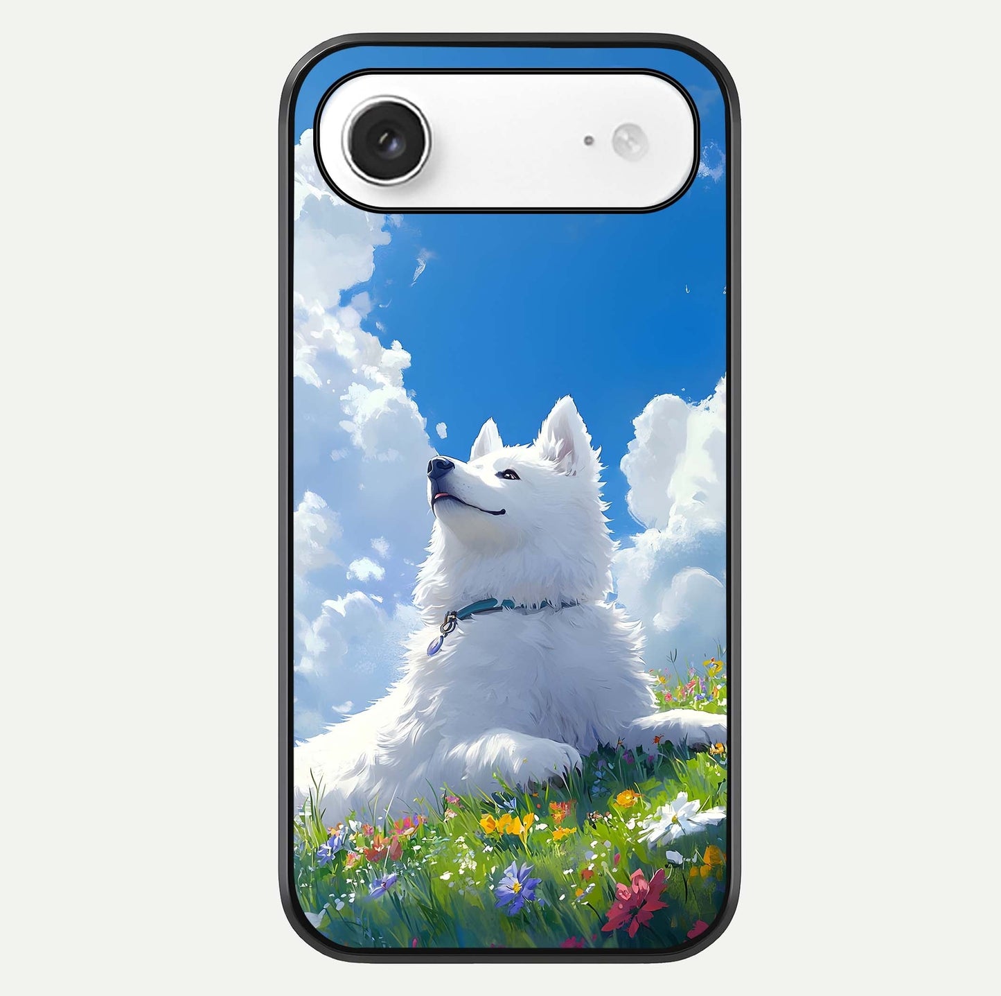 Blissful Cloud Pup Glass Case For iPhone Air  by Custom World