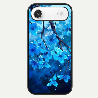 Blue Blossoms Branch Glass Case For iPhone Air  by Custom World