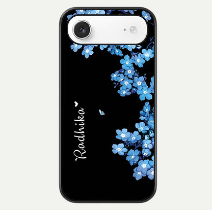Blue Petal Dream Custom Name Glass Case For iPhone Air  by Custom World