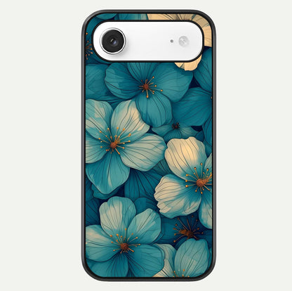 Blue Shade Floral Glass Case For iPhone Air  by Custom World