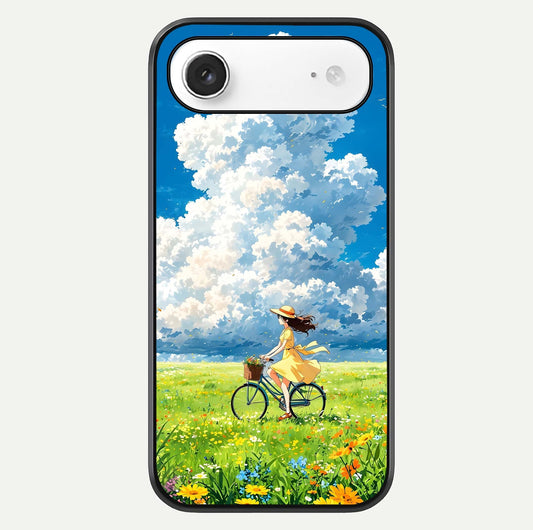 Breezy Meadow Ride Glass Case For iPhone Air  by Custom World