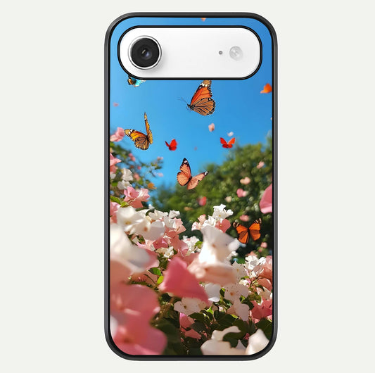Butterflies In Bloom Sky Glass Case For iPhone Air  by Custom World