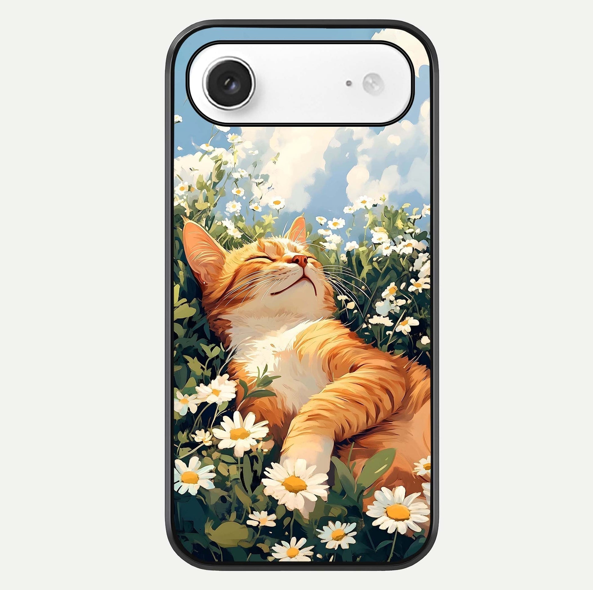 Cat & Flowers View Glass Case For iPhone Air  by Custom World