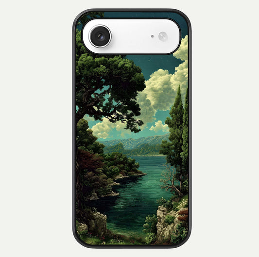 Celestial Lake Peace Glass Case For iPhone Air  by Custom World