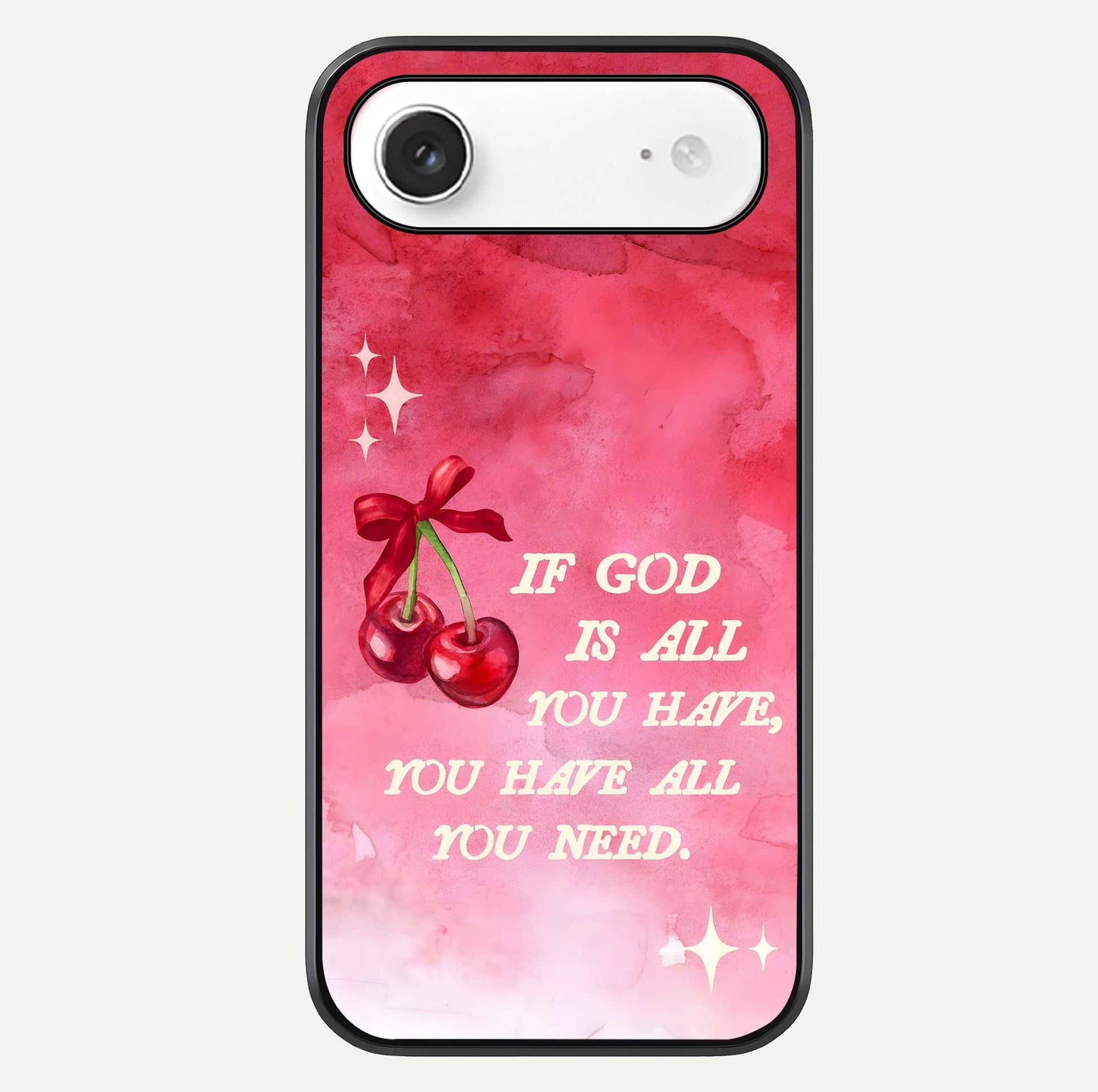 Cherry Quote Glass Case For iPhone Air  by Custom World
