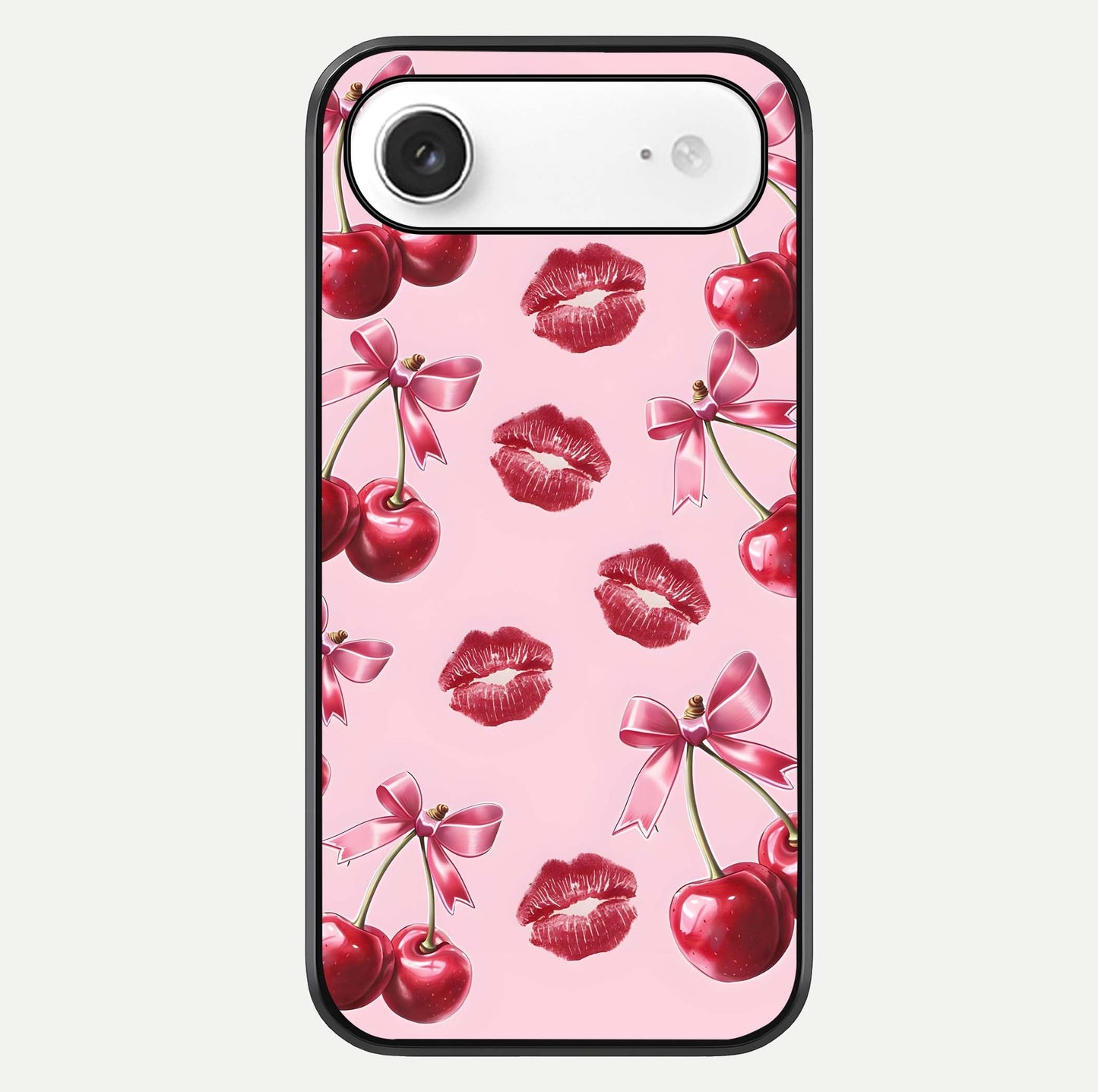 Cherry With Lips Glass Case For iPhone Air  by Custom World