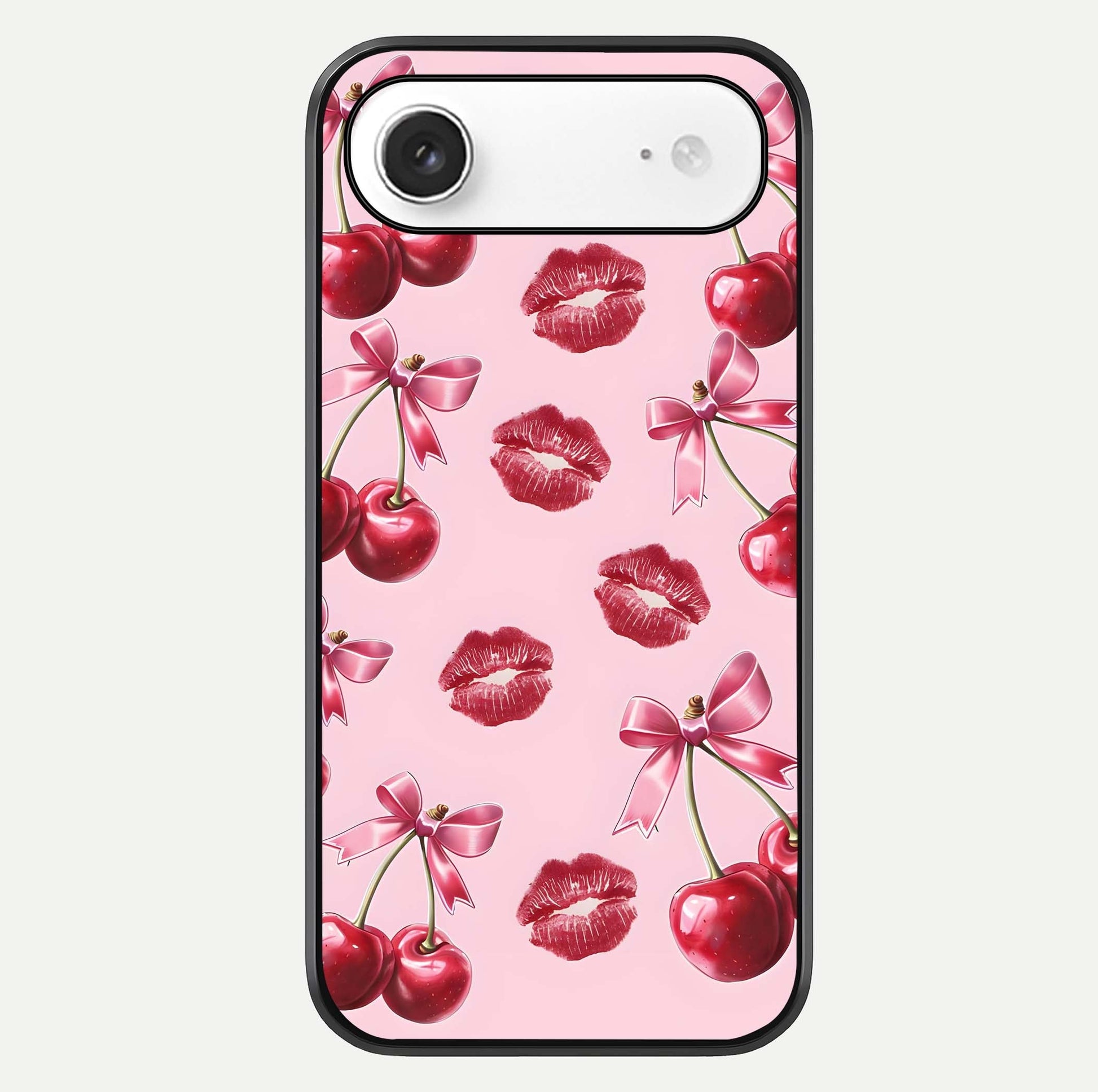 Cherry With Lips Glass Case For iPhone Air  by Custom World
