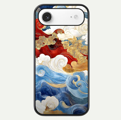 Colored Waves Glass Case For iPhone Air  by Custom World