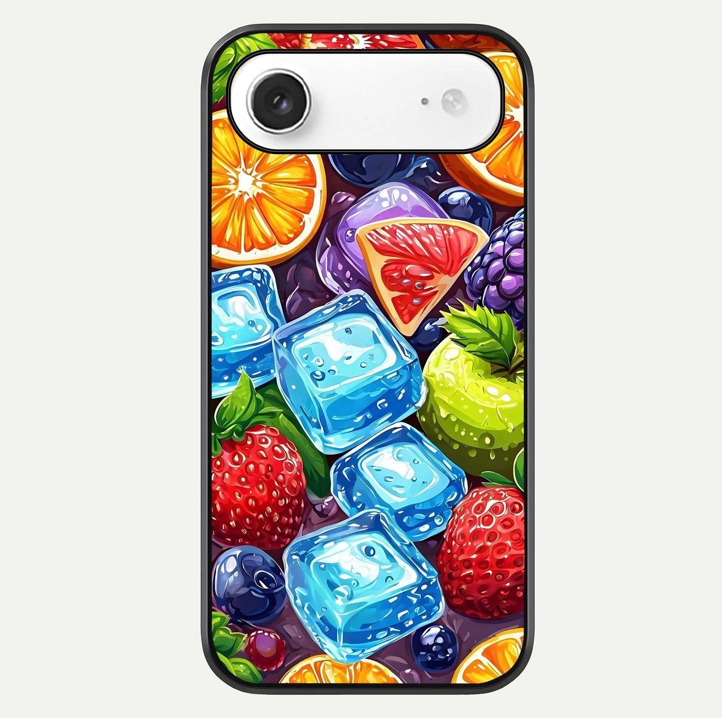 Colorful Fruits With Ice Glass Case For iPhone Air  by Custom World