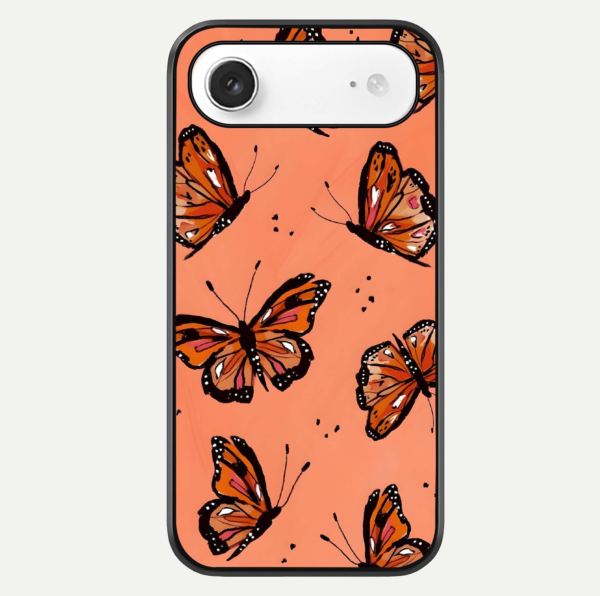 Coral Wing Butterfly Glass Case For iPhone Air  by Custom World