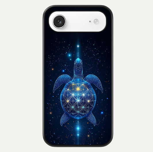 Crimson Blue Turtle Glass Case For iPhone Air  by Custom World