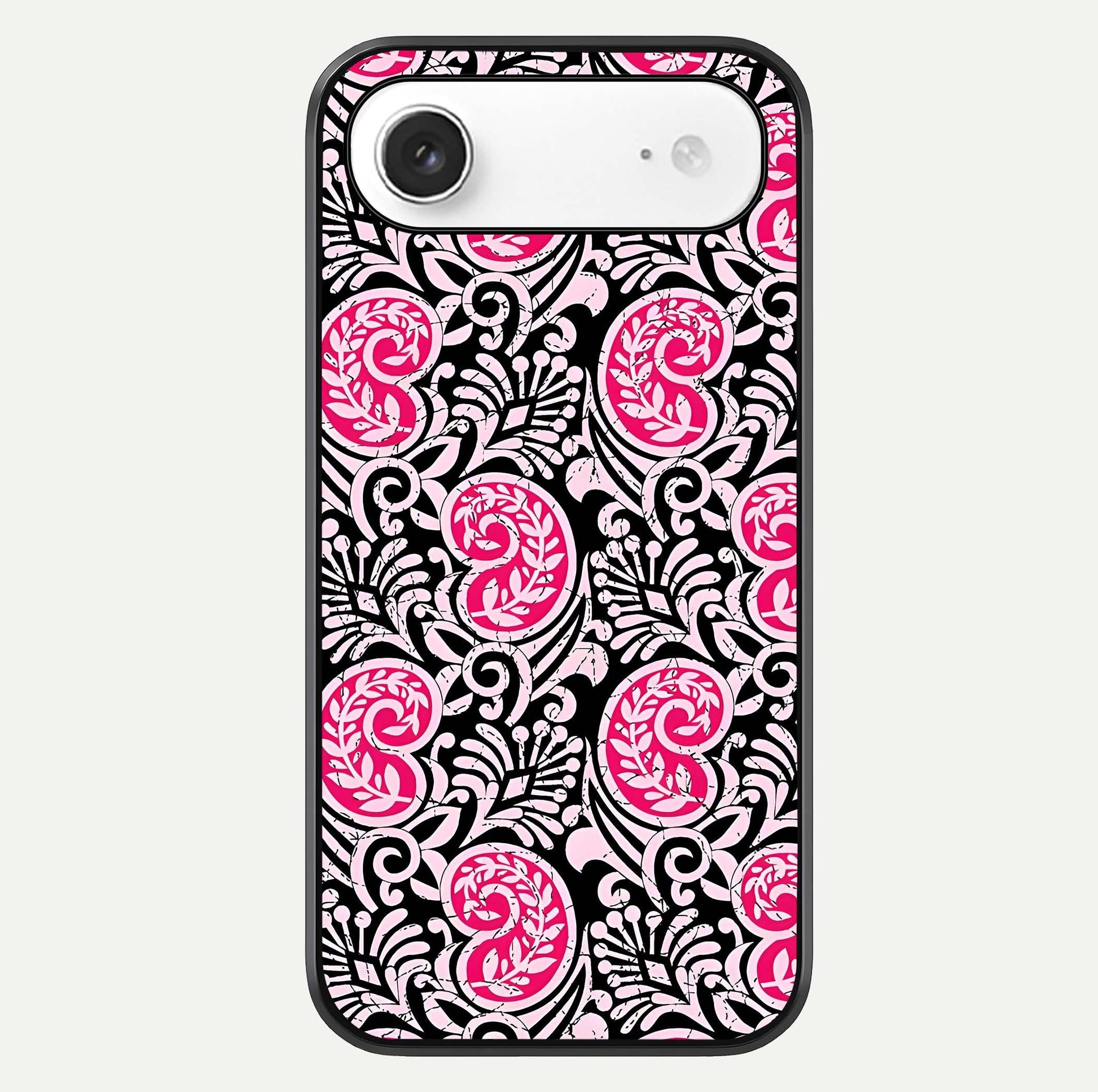 Crimson Paisley Charm Glass Case For iPhone Air  by Custom World