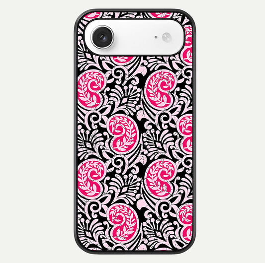 Crimson Paisley Charm Glass Case For iPhone Air  by Custom World