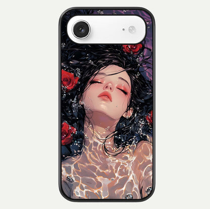 Crimson Rose Serenity Glass Case For iPhone Air  by Custom World