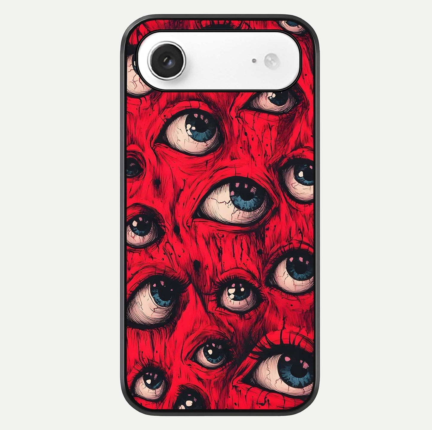 Crimson Watch Eyes Glass Case For iPhone Air  by Custom World
