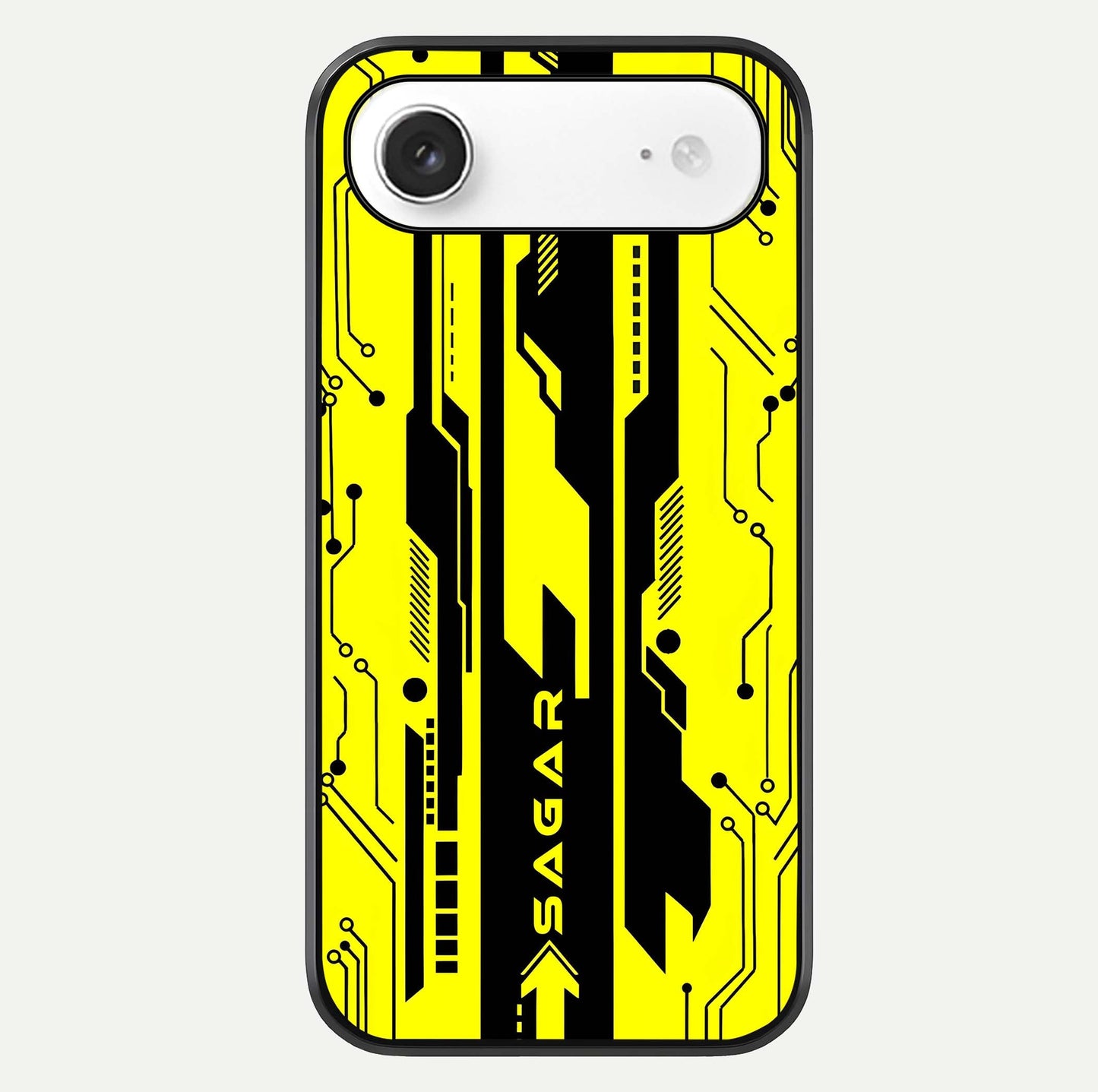 Electric Pulse CYBERPUNK Custom Name Glass Case For iPhone Air  by Custom World