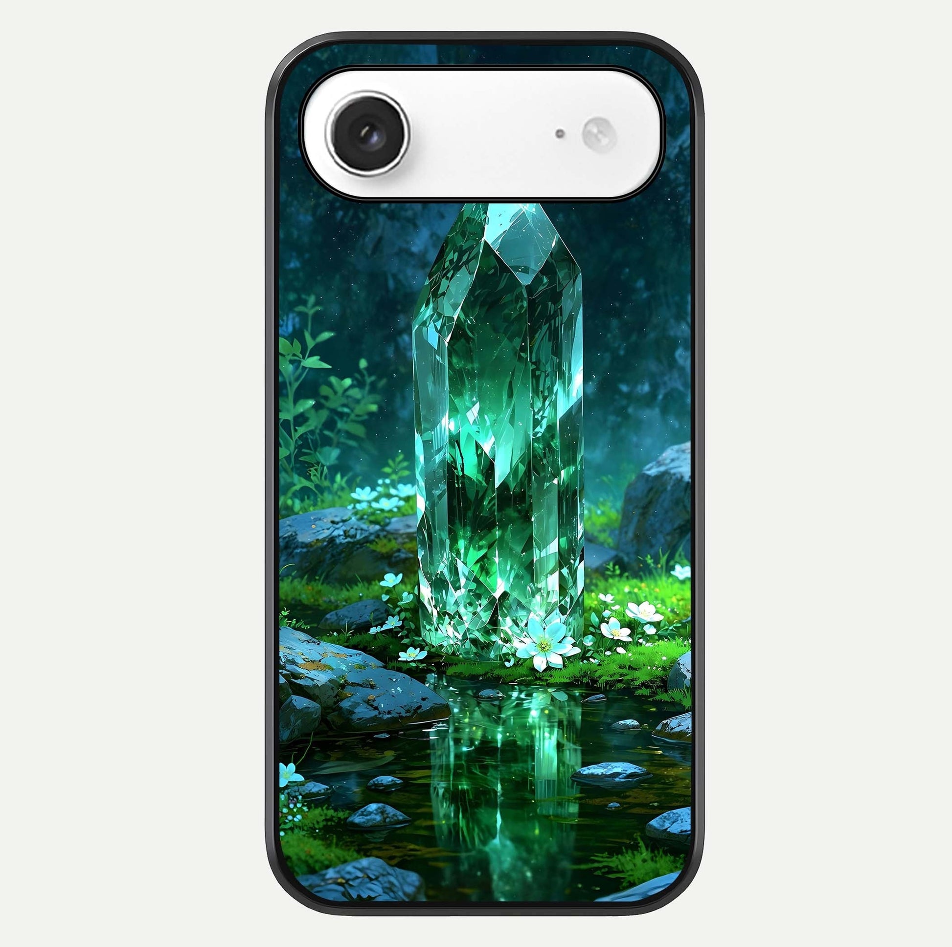 Emerald Light Crystal Glass Case For iPhone Air  by Custom World