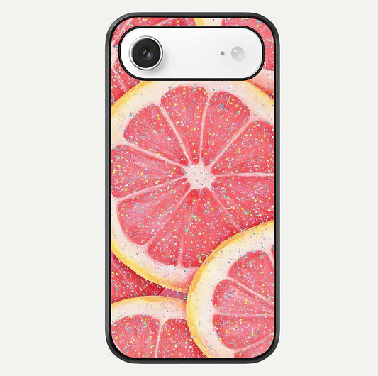 Glitter Grapefruit Glass Case For iPhone Air  by Custom World