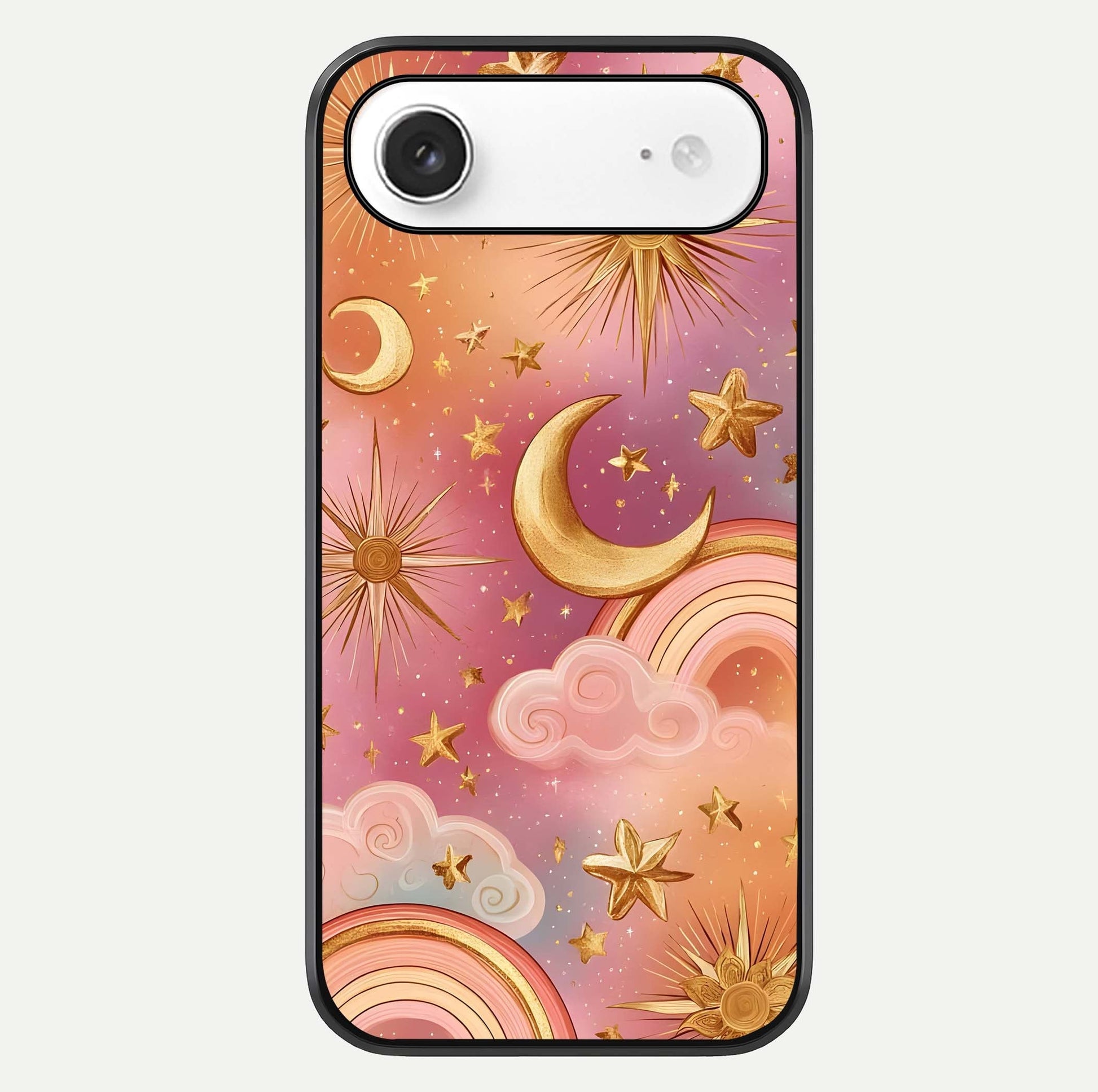 Golden Celestial Dreams Glass Case For iPhone Air  by Custom World