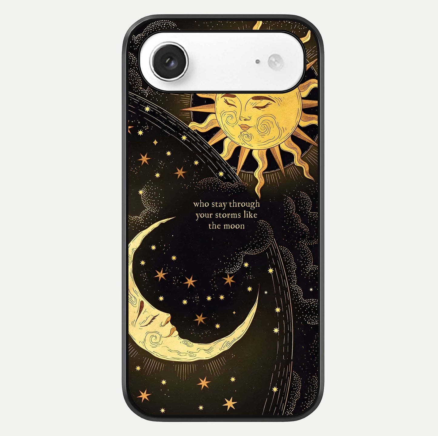 Golden Lunar Love Glass Case For iPhone Air  by Custom World