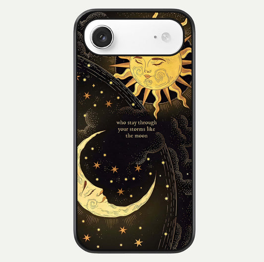 Golden Lunar Love Glass Case For iPhone Air  by Custom World