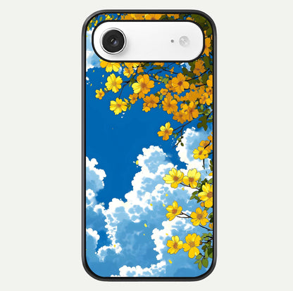 Golden Petal Sky Glass Case For iPhone Air  by Custom World