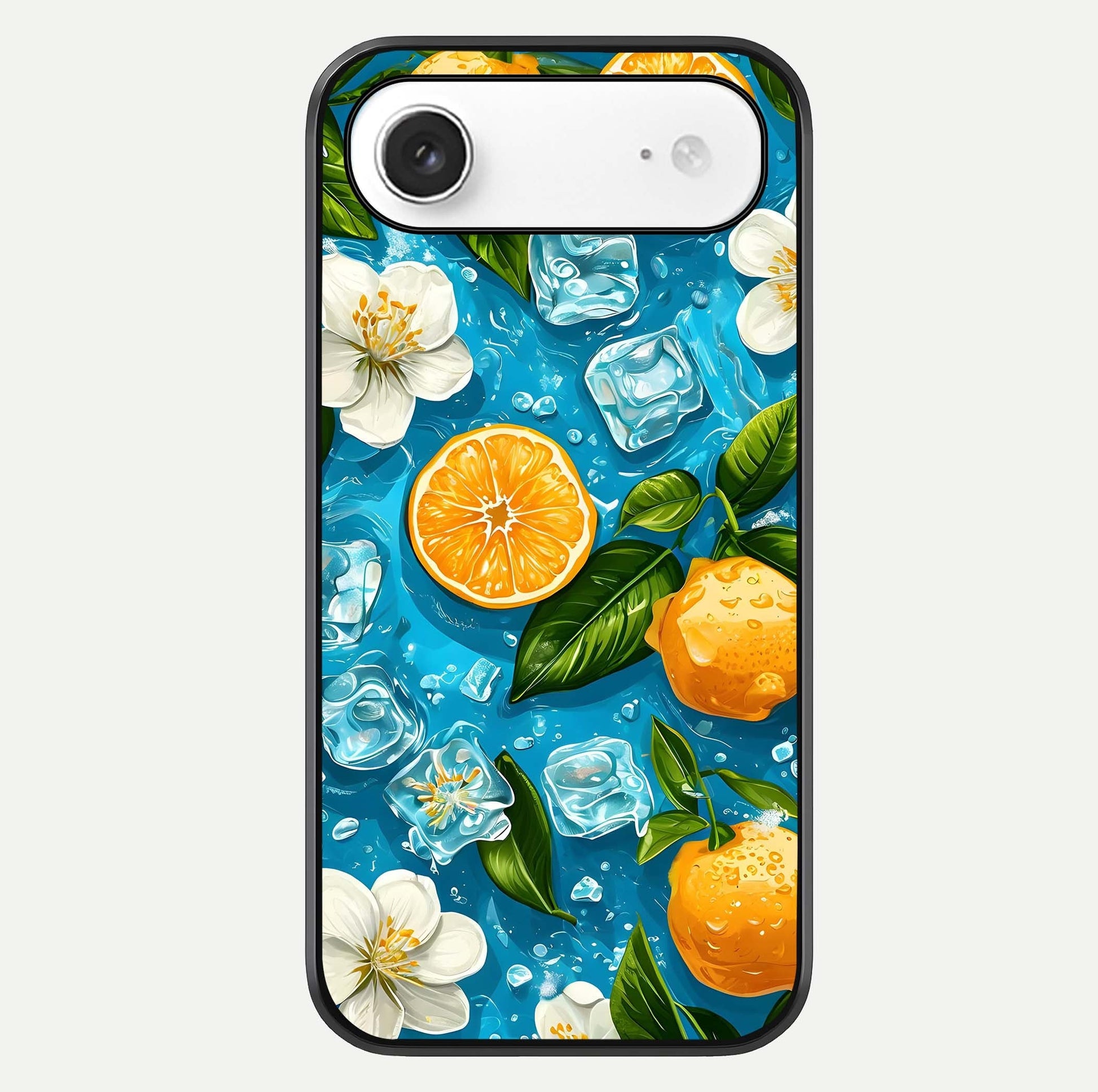 Ice Cube With Orange Glass Case For iPhone Air  by Custom World