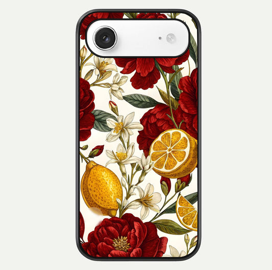 Lemon Rose Charm Glass Case For iPhone Air  by Custom World
