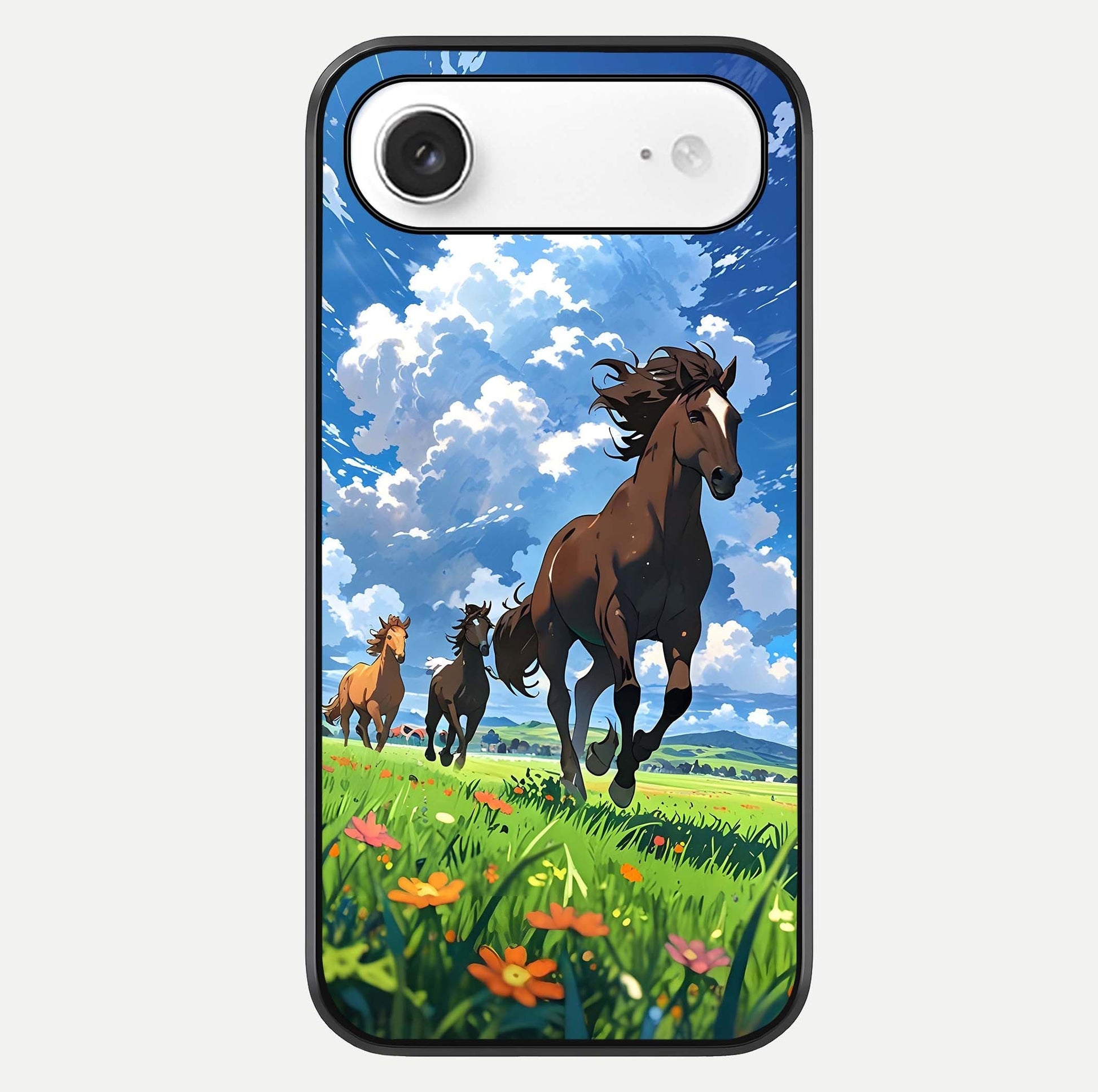 Majestic Horses Galloping Glass Case For iPhone Air  by Custom World