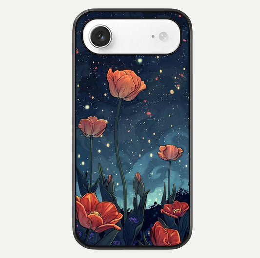 Midnight Tulip Glow Glass Case For iPhone Air  by Custom World