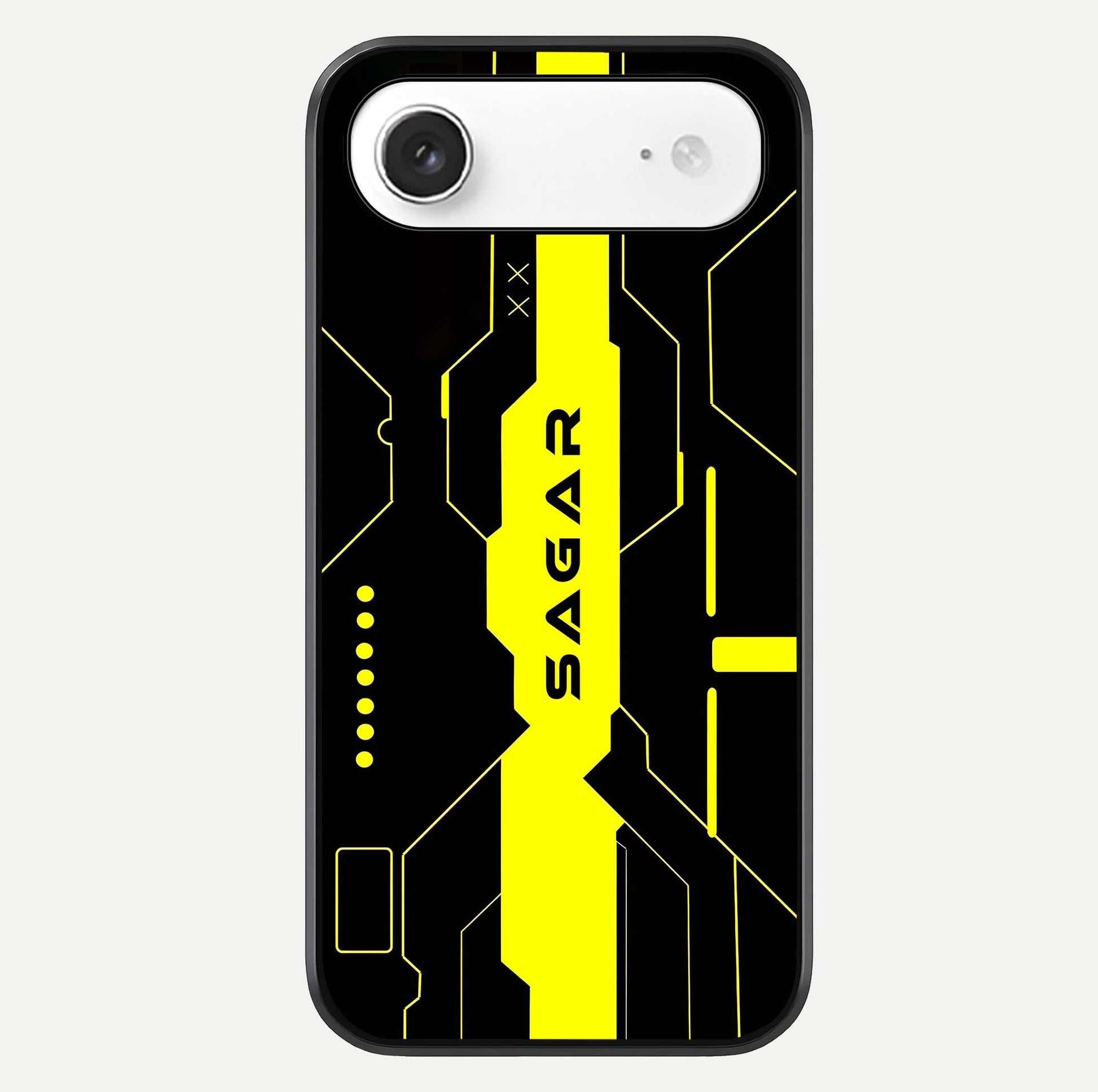 Neon CYBERPUNK Custom Name Glass Case For iPhone Air  by Custom World