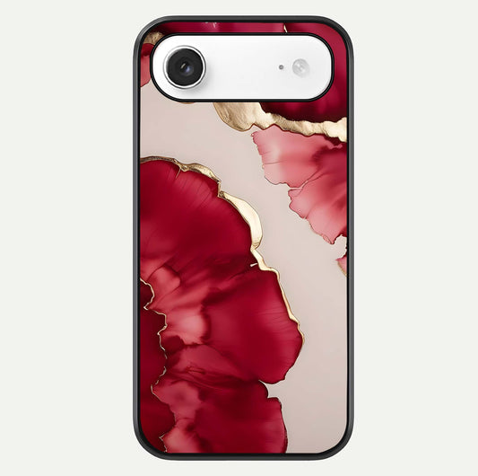 Pink & White Marble Glass Case For iPhone Air