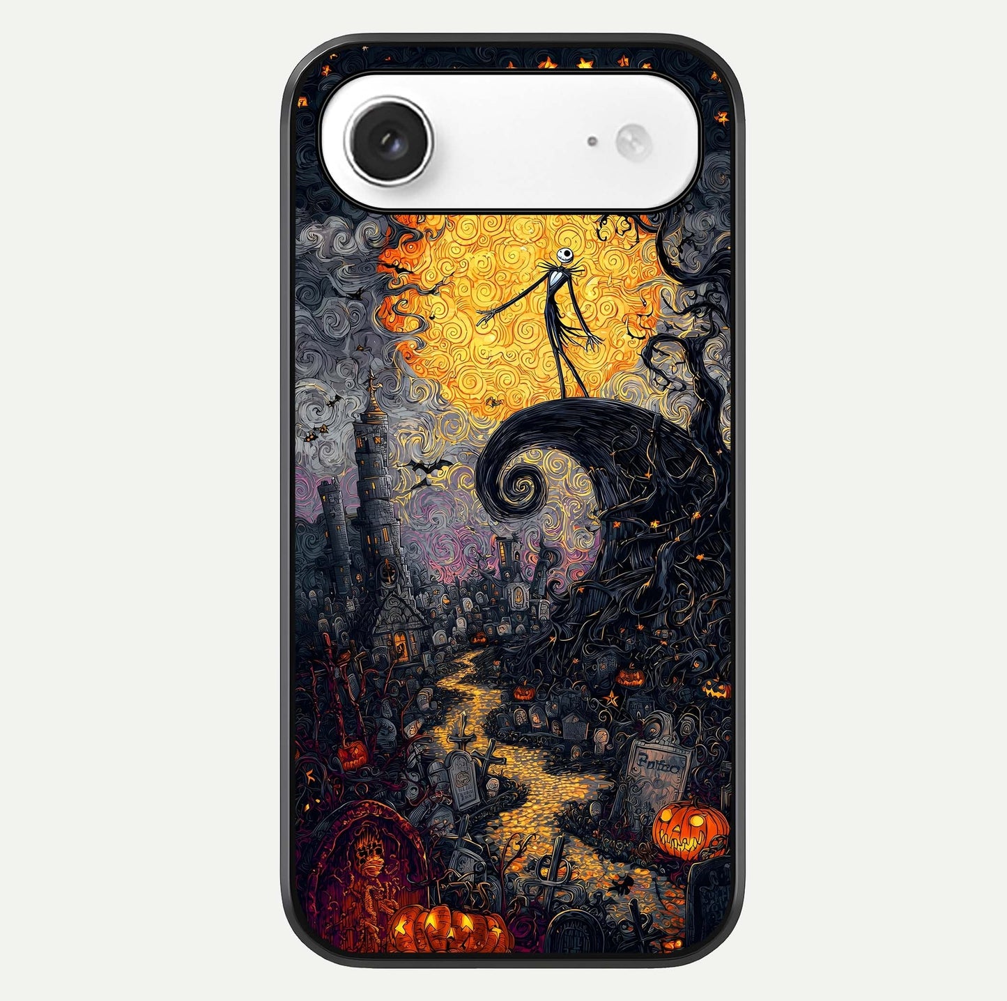 Pumpkin Moon Night Glass Case For iPhone Air  by Custom World