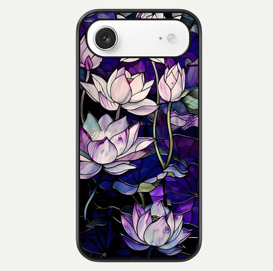 Purple Lotus Pattern Glass Case For iPhone Air  by Custom World