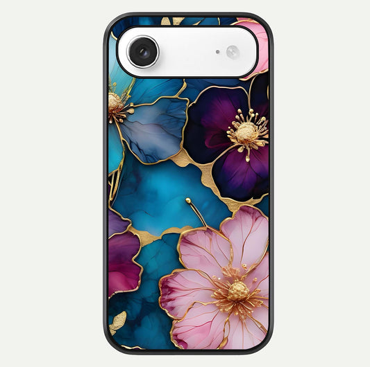 Sparkle Floral Glass Case For iPhone Air  by Custom World