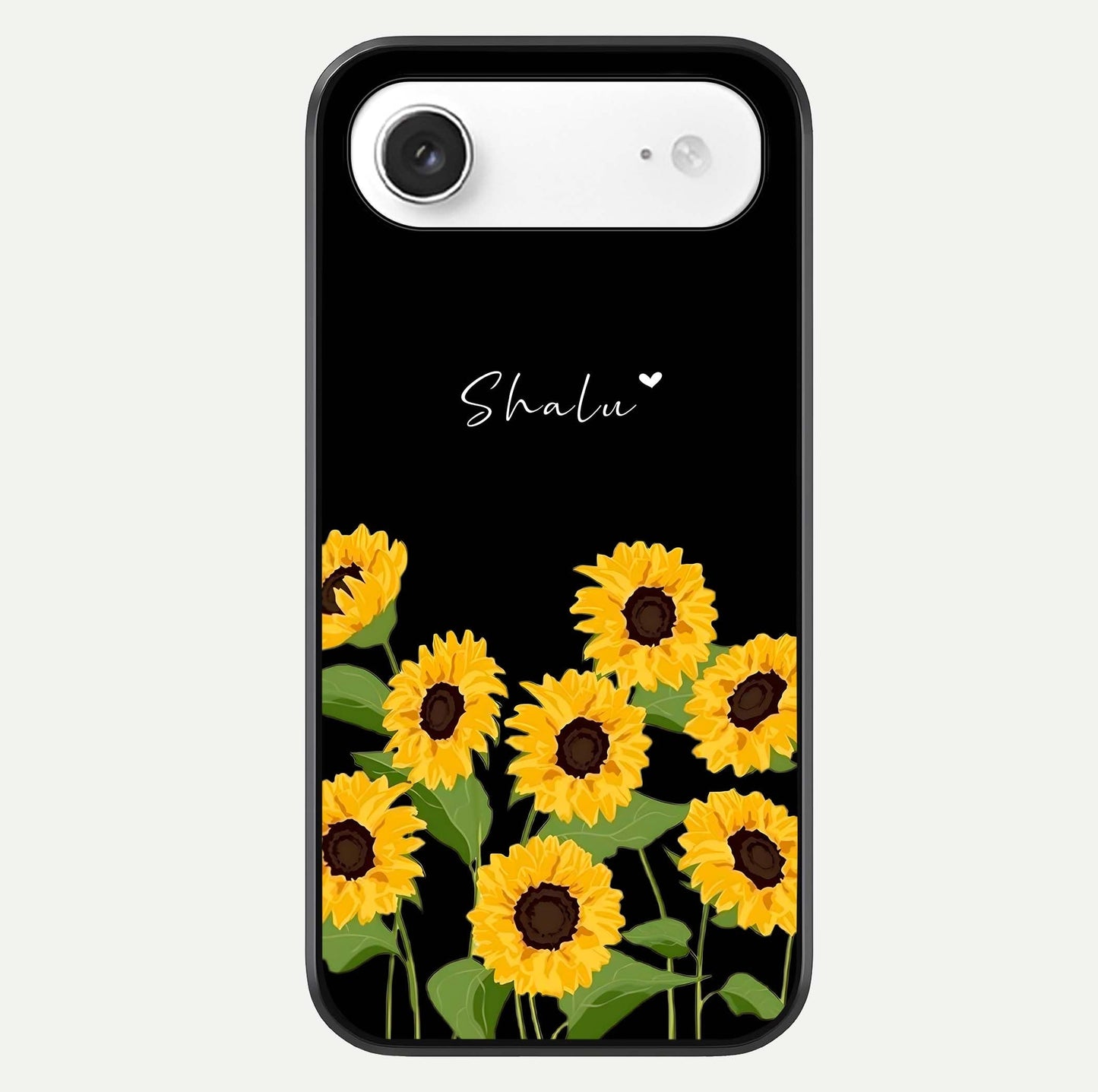 Sunflower Chic Mood Custom Name Glass Case For iPhone Air  by Custom World