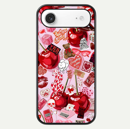 Sweet Cherry Chaos Glass Case For iPhone Air  by Custom World