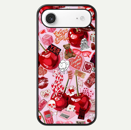 Sweet Cherry Chaos Glass Case For iPhone Air  by Custom World