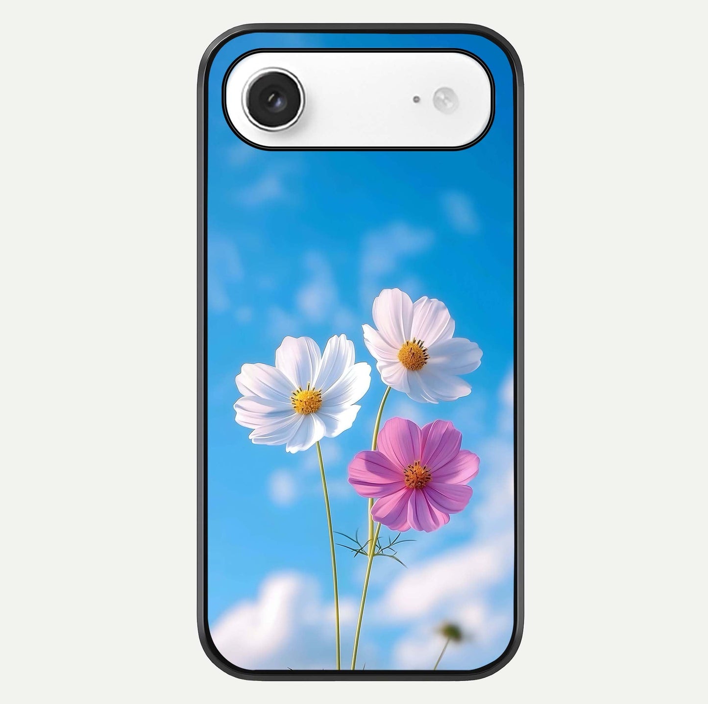 Triple Flowers With Sky Glass Case For iPhone Air  by Custom World
