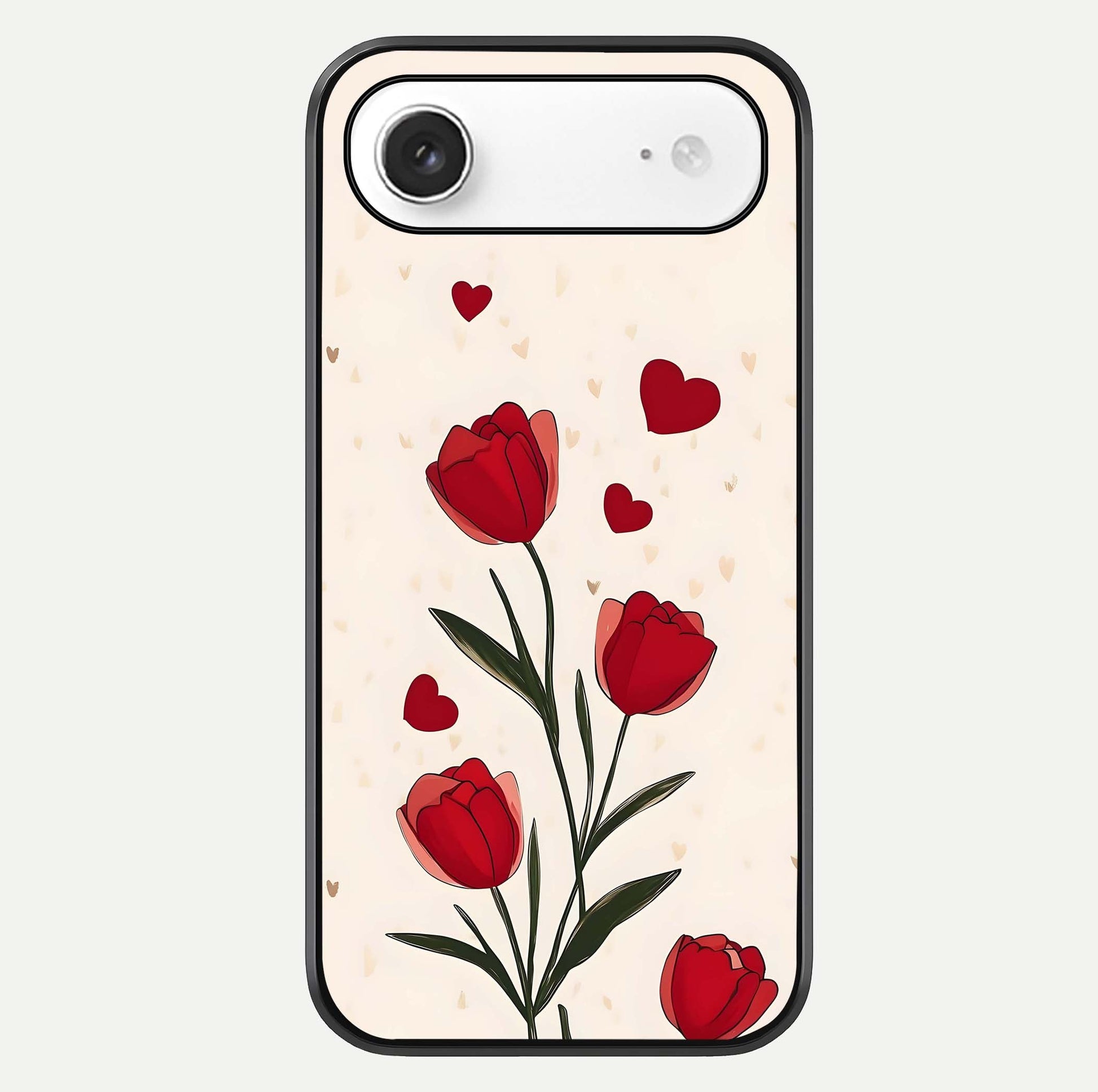 Tulip With Heart Glass Case For iPhone Air  by Custom World